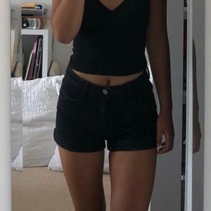 Zara Black Denim Shorts